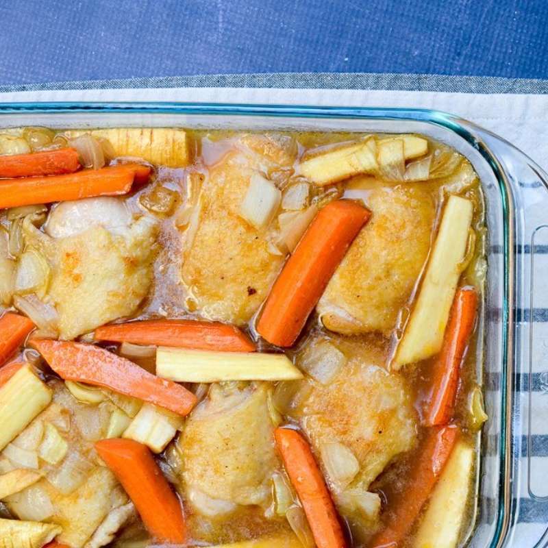 Braised Chicken Thighs Root Vegetables