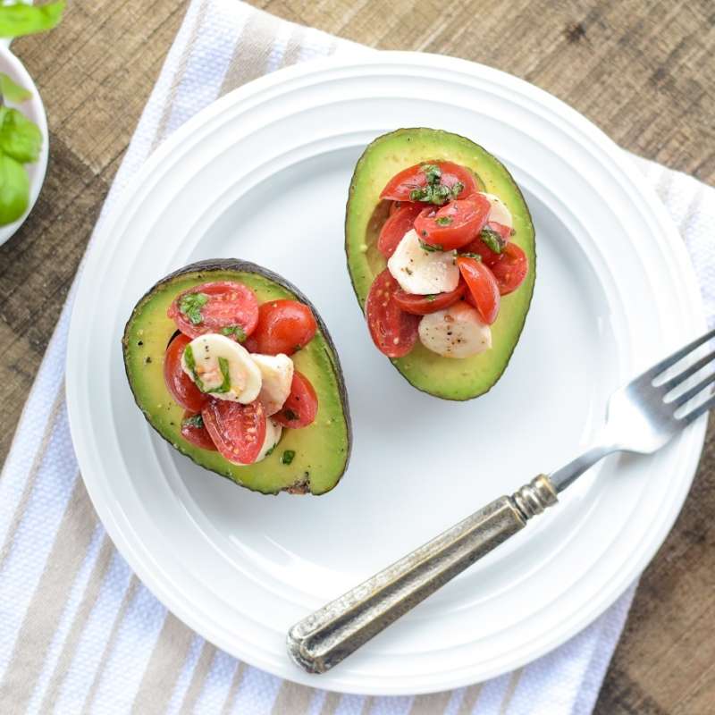 Caprese Stuffed Avocado