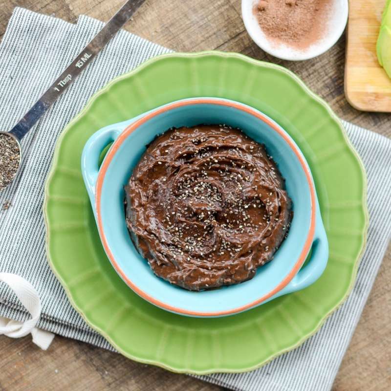 Chocolate Chia Avocado Dessert